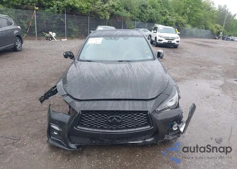 2021 Infiniti Q50 Red Sport 400 Awd из США, поврежденный, VIN JN1FV7DR8MM880511